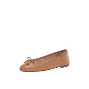 NEW SAM EDELMAN women's felicia luxe ballet flat in buff tan